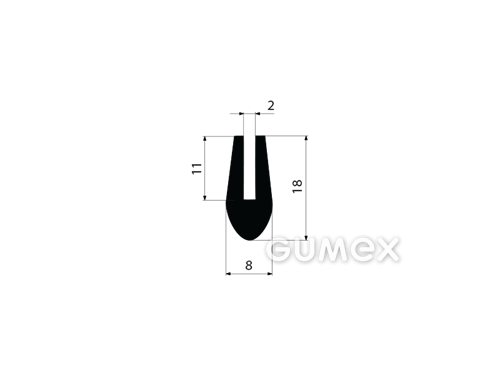 GUMMIPROFILE U-FORM - EPDM